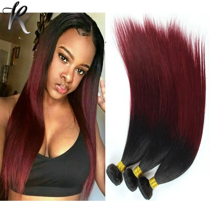 Two Toned Burgundy Hair