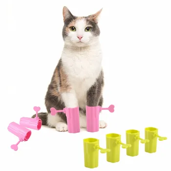 

4Pcs/set Pet Cat Anti Scratching Boots Tools Prevent Biting Paws Glove Kitten Safe Comfortable Adjustable Shoes For Pets Cats