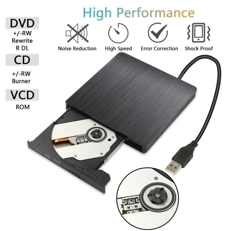 DVD rom Оптический привод Чехлы USB 3,0 CD/DVD-rom Портативный CD24X DVD8X Reader рекордер для ноутбука
