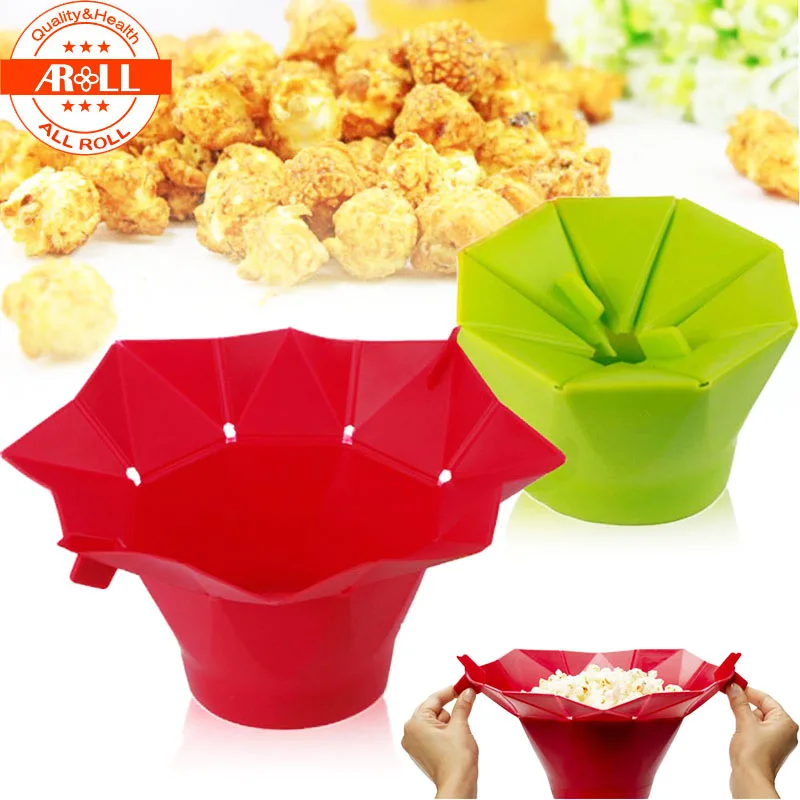 Silicone Microwave Popcorn Bowl Maker Pop Corn Bowl Microwave Popcorn
