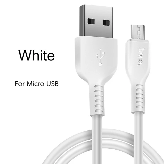 HOCO кабели для мобильных телефонов USB на Lightning/type-c/Micro USB кабель для зарядки и передачи данных Быстрая зарядка для iPhone samsung Android iOS - Цвет: Micro USB White