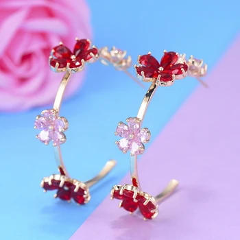 

GODKI Personality Round Cubic Zircon CZ Circle Hoop Earrings For Women Wedding Fashion Jewelry Trendy Party Retro Hoop Earrings