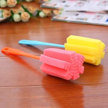 2 шт., аксессуары для детских бутылочек, ПП губка, детская бутылочка для кормления молока, губка, щетка для чистки сосков, чашка для чистки скруббера, инструмент для чистки кормления