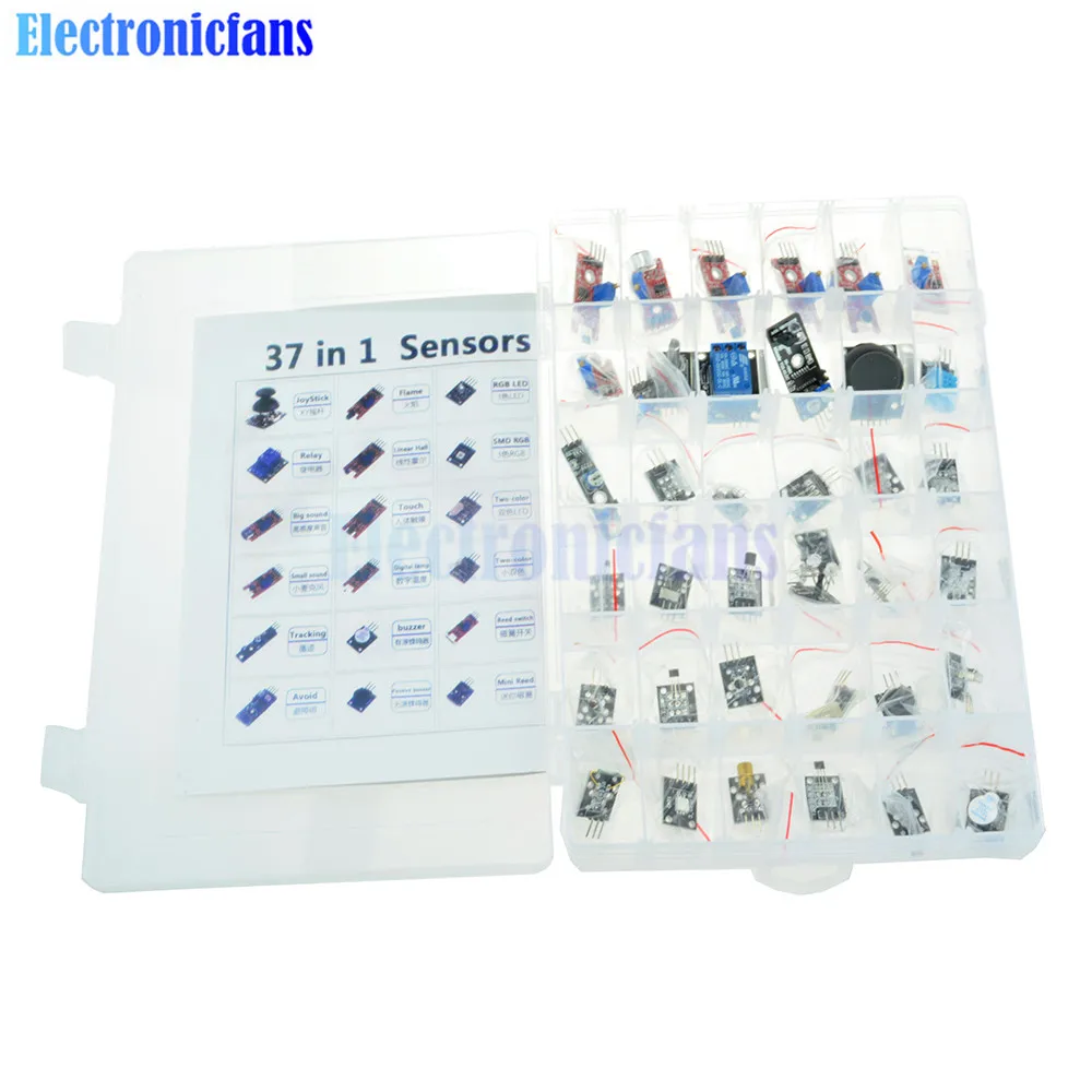 Комплект датчиков 37 в 1 для начинающих Arduino Raspberry Pi Обучающие ключи модуль s Ultimate с