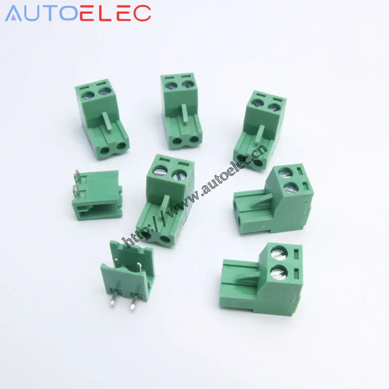 10 Set 5.08mm Pitch 2 Pins PCB Electrical Screw Terminal Block