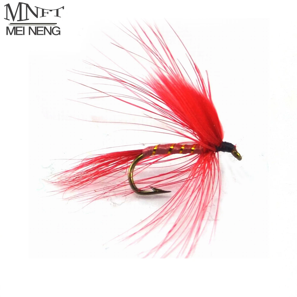 MNFT 10PCS 10 Red Ibis May Fly Nymphs Trout Fishing Flies Scarlet Ibis