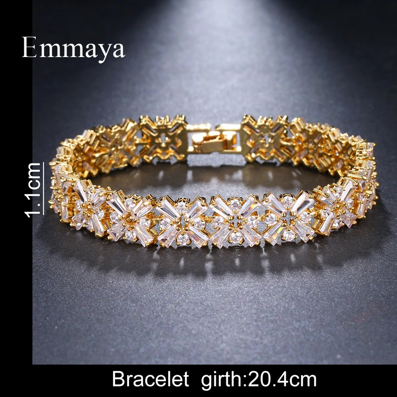 Emmaya Luxury Bracelet Crystal Bracelets For Women Charm Silver Bracelets & Bangles Female Bridal Wedding Jewelry - Image 2