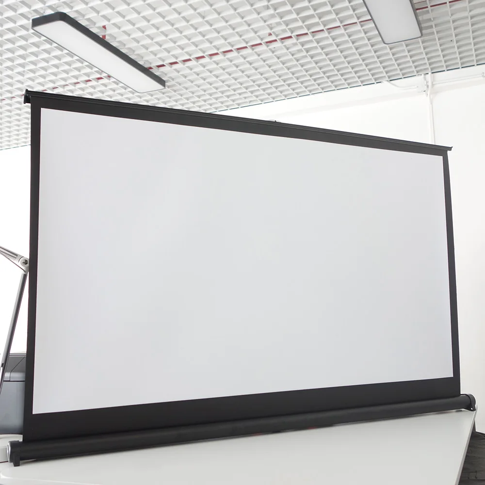 Rigal проектор экран 50 дюймов 16:9 Портативный матовый белый Проекционный стол экран для офиса бизнес встречи обучение