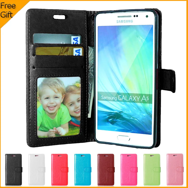 Luxury Wallet PU Leather Case Cover For Samsung Galaxy A5 SM-A500F Duos Cell Phone Shell Back Flip With Card Holder | Мобильные