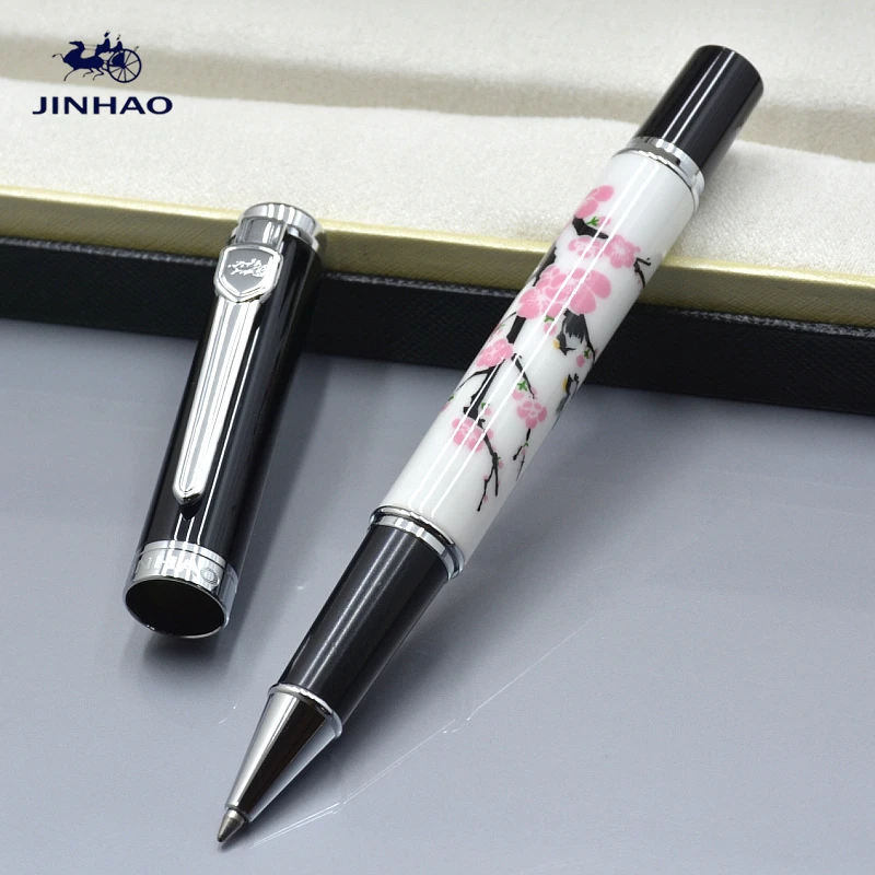 Penna A Sfera Jinhao 8802 Noble Moda – Rosa Rossa – Con Ricambio Inchiostro Nero Incluso