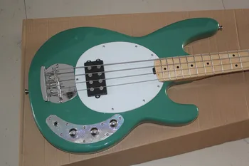 

Green Music Man Ernie Ball Sting Ray 4 String Electric Bass Guitar with active pickups 9V battery Free Shipping