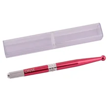 Известный бренд chuse M5 Перманентный макияж ручная Татуировка бровей ручка для контроля уровня сахара в крови с 50 шт. 12-й шпильки конического зубчатого колеса мануального татуажа бровей, стерилизованные иглы Лезвия