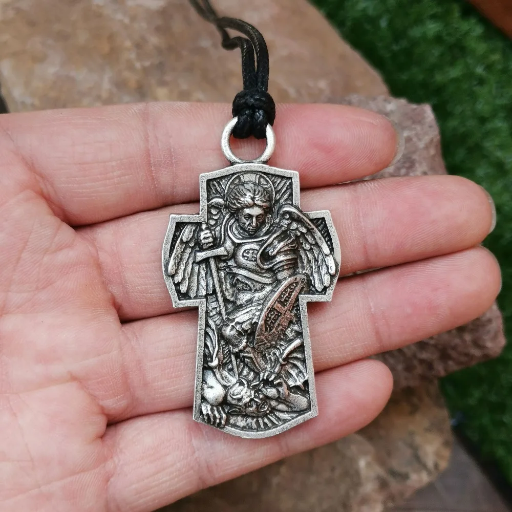 Archangel кулон с защитой от Майкла и Святого майлика массивное ожерелье