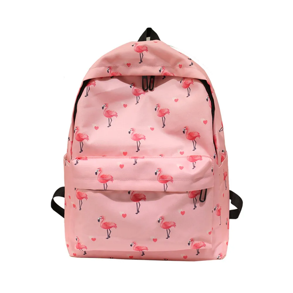 

MIWIND 2018 New Fashion Student Youth Schoolbag Printing Fruit Flamingo Leisure Backpack XM095