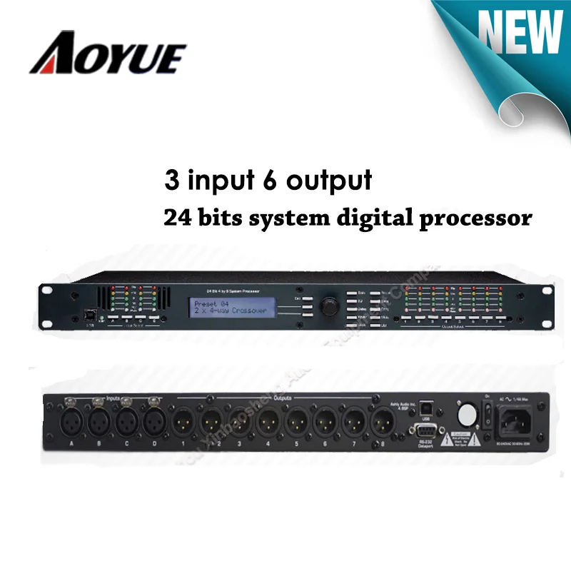 

AS-3.6 Professional Digital Audio Processor 3 input 6 output Stage Processor Engineering Level