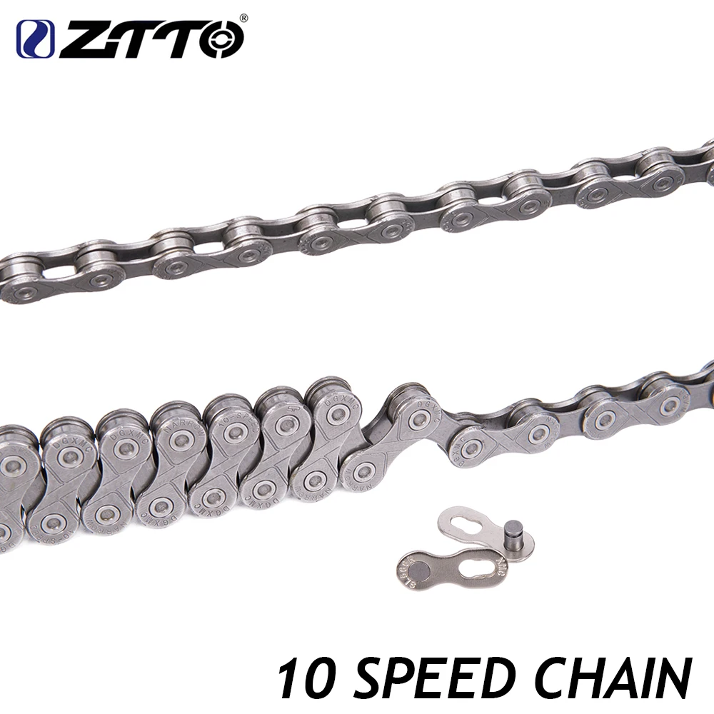 Top ZTTO MTB Mountain Bike Road Bicycle Parts High Quality Durable Silver Gray Chain 10s 20s 30s 10 Speed for Parts K7 System 0 Top ZTTO MTB Mountain Bike Road Bicycle Parts High Quality Durable Silver Gray Chain 10s 20s 30s 10 Speed for Parts K7 System 0
