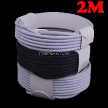 Высокое качество 1 м 2 м 6 футов белый черный usb кабель для передачи данных Аксессуары связки для мобильного телефона 5 6 7 плюс ПК