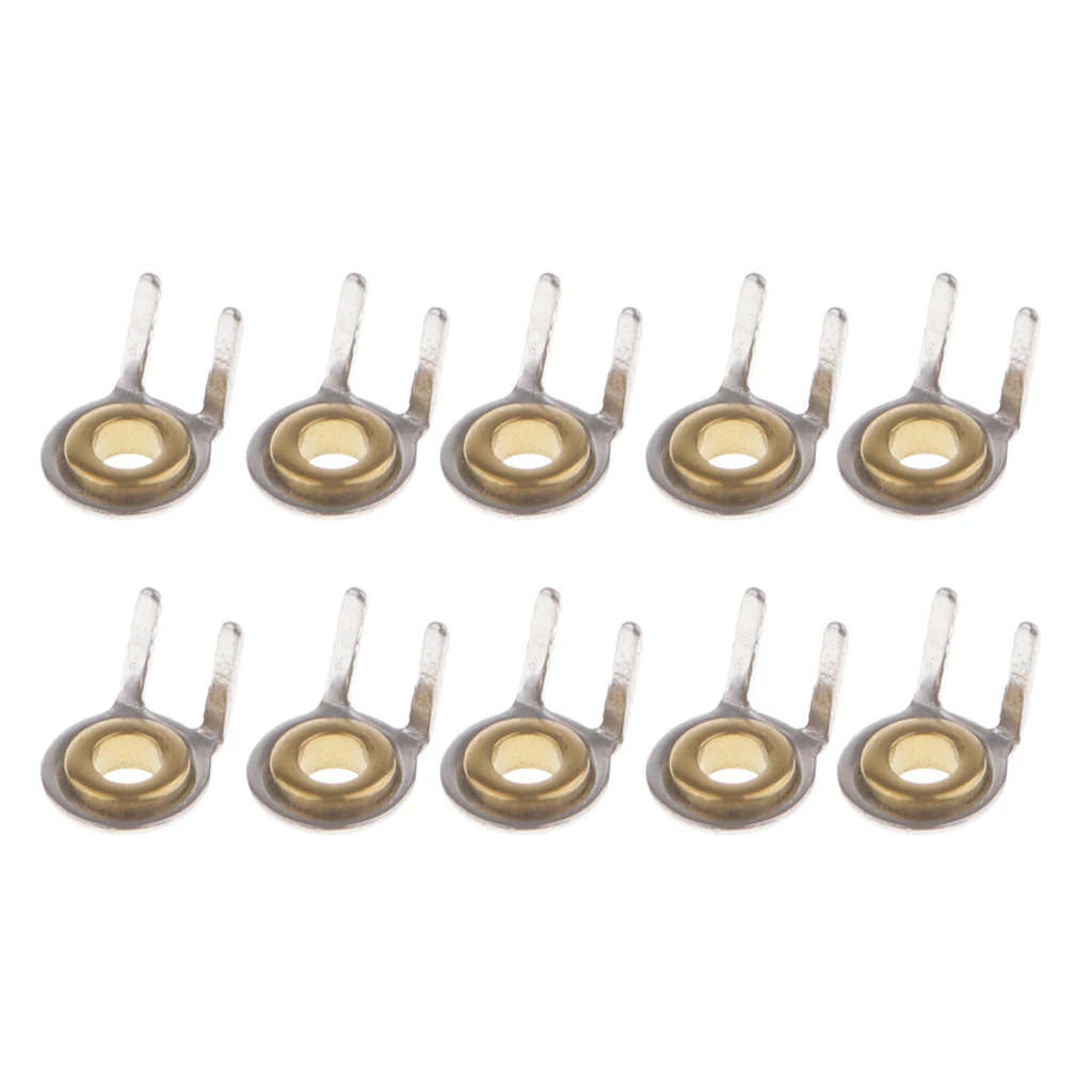 10 Pieces High Quality Stainless Steel Double Leg Fishing Rod Guides Inner Diameter 2mm DIY Fishing Accessories Replacement