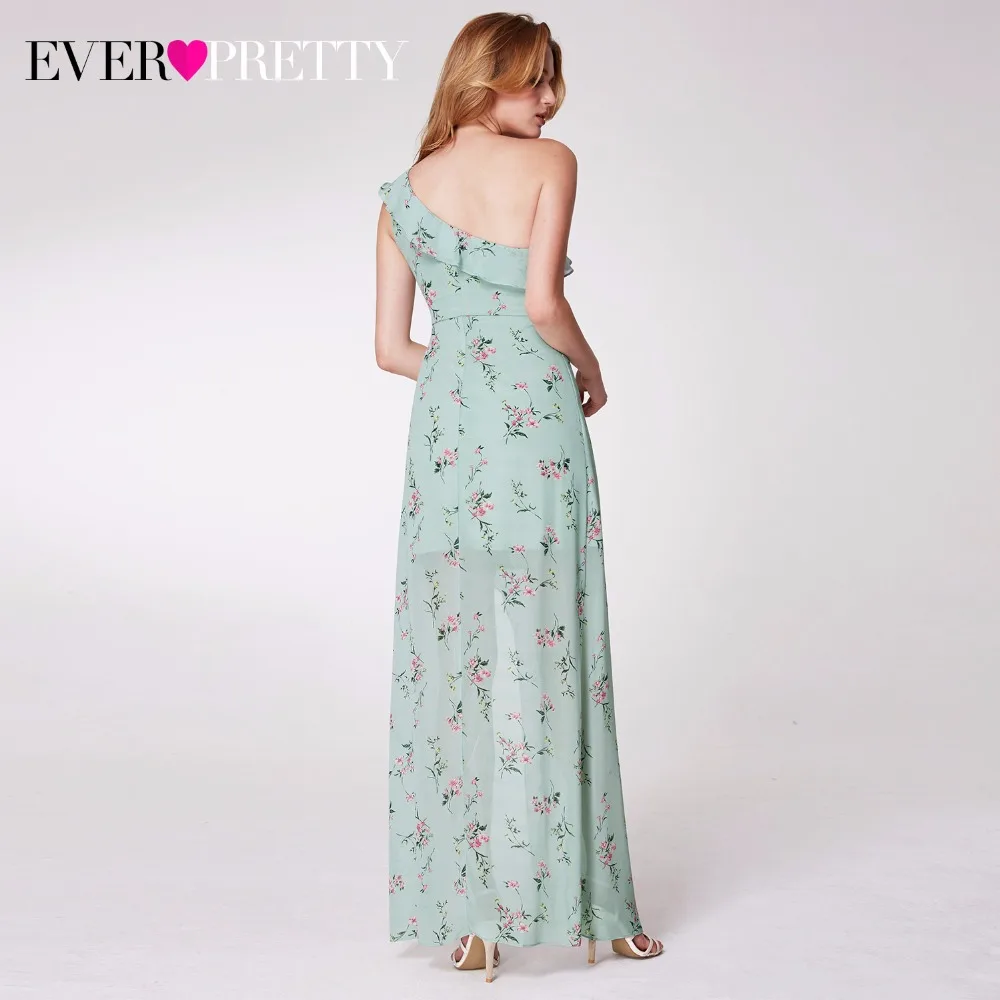 Ever Pretty, новинка, женское элегантное платье подружки невесты, es, ТРАПЕЦИЕВИДНОЕ, без рукавов, сексуальное, с оборками, с разрезом, длинное, для свадьбы, для гостей, вечерние, платье подружки невесты