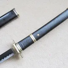 S2679 японского аниме RORONOA Зоро юбашири меч черный край Хамон 4" одна деталь