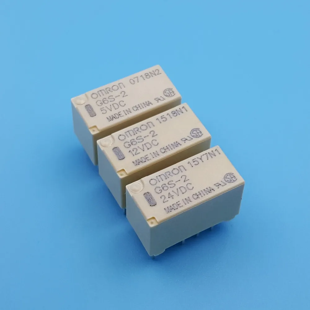 10 шт. OMRON G6S-2 DC5V/12 V/24 V печатного монтажа 2-полюсный 8Pin мини-реле