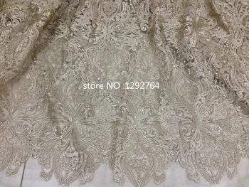 

Free Shipping for 5 Yards !! Tulle Lace / African Tulle Lace / African Tulle Lace Fabricfor Wedding Dress .TS2193