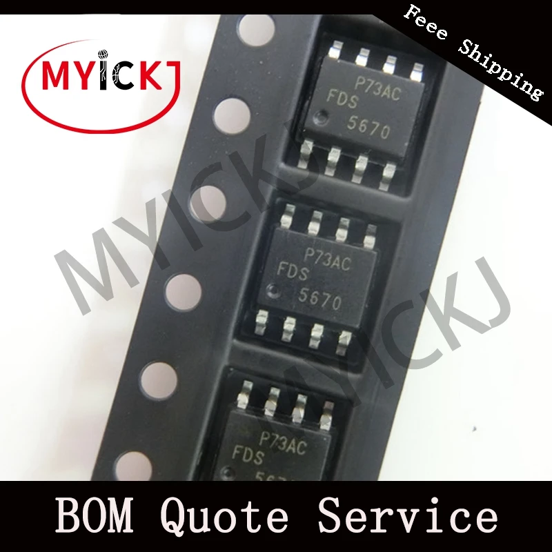 

10pcs FDS5670 IC CHIP MOSFET N-CH 60V 10A 8-SOIC