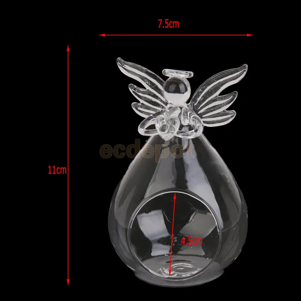 Прозрачная стеклянная Цветочная ваза гидропоники Террариум бутылка декоративный подсвечник-ангел