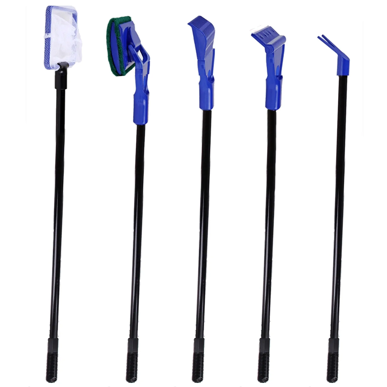 Behokic Aquarium 5in1 Glass Fish Tank Cleaning Tools Kit Fish Net