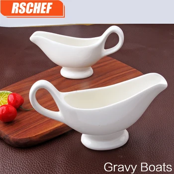 

3 oz Silver Gravy Boats Beefsteak Gravy Sauce Boat Container Plate Tableware-in Gravy Boats
