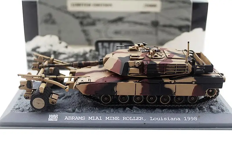 США ABRAMS M1A1 шахтный ролик Луизиана 1998 1/72 литья под давлением модель готового танка