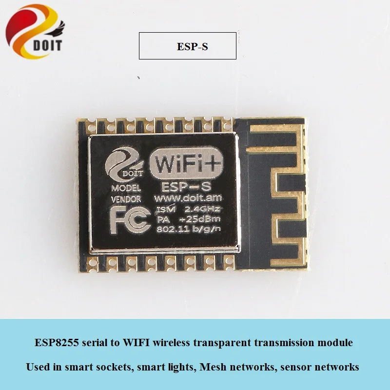 Сделайэто модуль Wi-Fi ESP8266 ESP8285 ESP-12E ESP-12F ESP-F ESP-M1 ESP-M2 DT-06 ESP-01s ESP-07 Wroom-02 ESP32 2,4G XH-NF-01 RC игрушки - Цвет: ESP-S