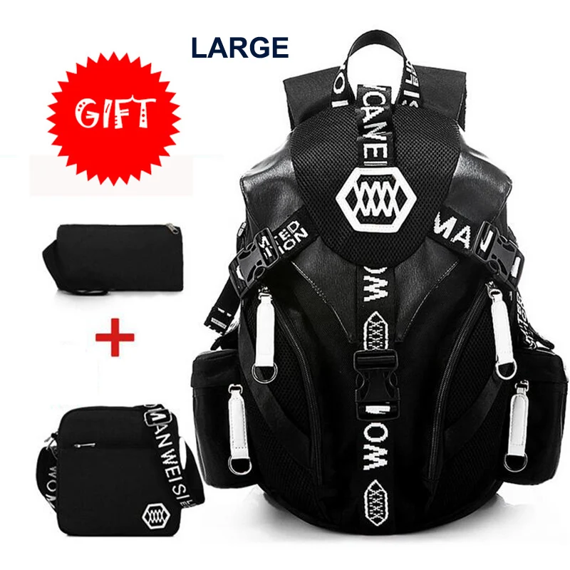 Новинка, стильный мужской рюкзак Senkey, модный школьный рюкзак для ноутбука, компьютера, повседневные дорожные рюкзаки для подростков, школьная сумка - Цвет: Large Black 3