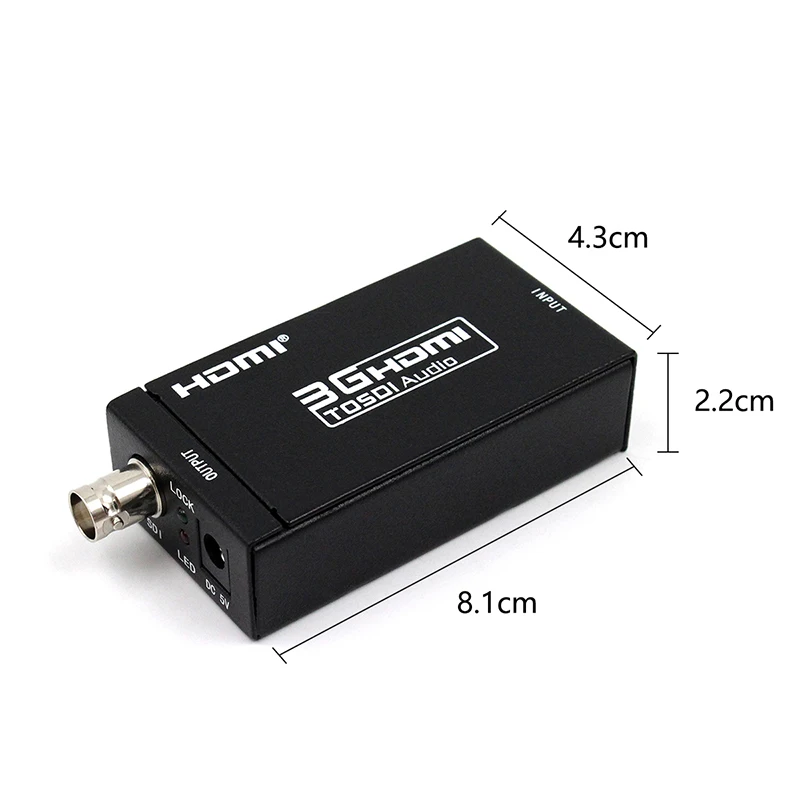 HDMI к SDI конвертер поддержка вещания HDMI сигнала на 3g/SD/HD-SDI сигнал для X360BOX/PS3/STB/SDI монитор/SDI система монтажа