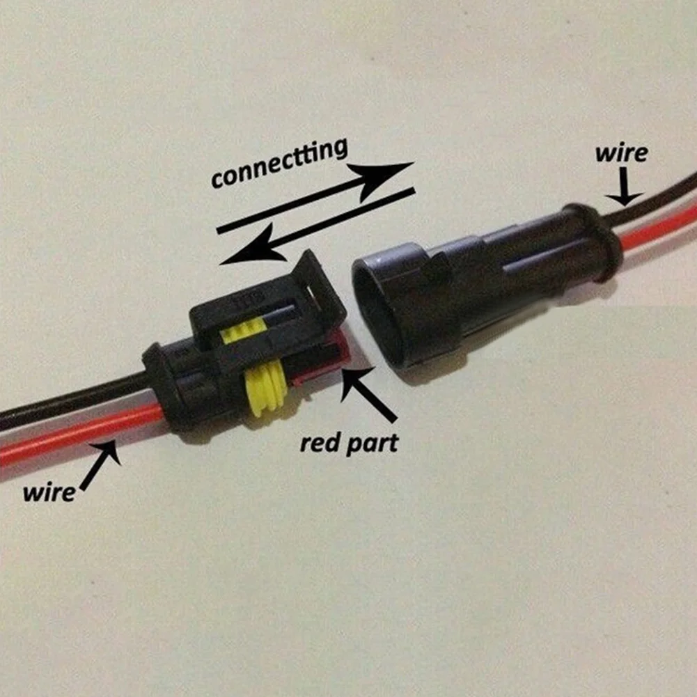 

1pcs Two Pins Ways AMP Seal Waterproof Electrical Wire Connector Plug 1.5 Series Car Part AMP 282080-1 282104-1