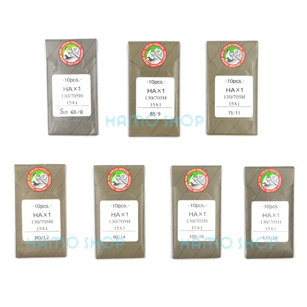 SIZE #65//9 100 ORGAN FLAT SHANK 15X1 HAX1 HOME SEWING MACHINE NEEDLES