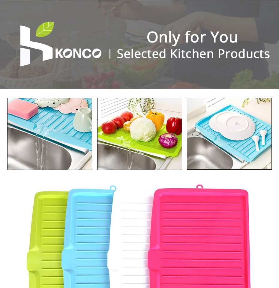 KONCO сушилка для посуды, пластиковая овощная фруктовая раковина сушилка для посуды над кухонной столешницей