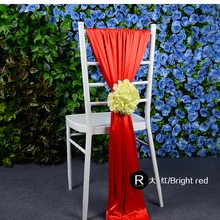 Открытый свадьбы chiavari стул украшения пояса качество льда шелка стул аксессуары ручной работы цветок