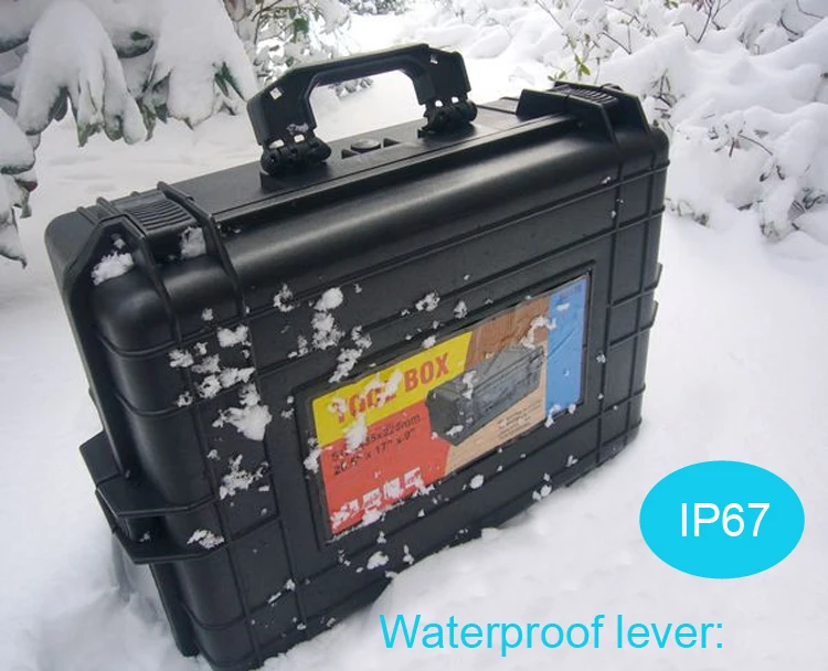 high quality Waterproof tool case toolbox Camera Case Instrument box suitcase Impact resistant sealed with pre-cut foam lining