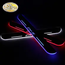 SNCN 4PCS Car LED Door Sill For Mazda CX-5 CX5 2017 2018 Ultra-thin Acrylic Flowing LED Welcome Light Scuff Plate Pedal