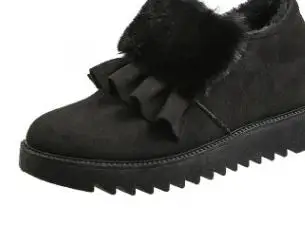 

2018 new wild Korean version of the hair warm plus velvet cotton boots increased students set foot women's cotton shoes