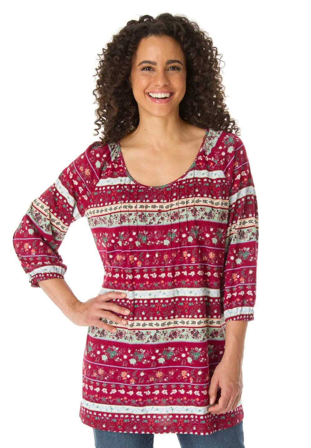 XL 8XL Casual Floral Print Knit Tee Top Tunic T Shirt Oversize Big Large Plus Size Women