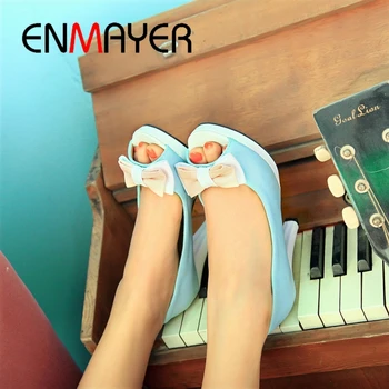 

ENMAYER PU Basic Women Sandals Summer 2019 Hing Heel Sexy Classic Summer High Heel Platform Sandals Size 34-45 LY1615