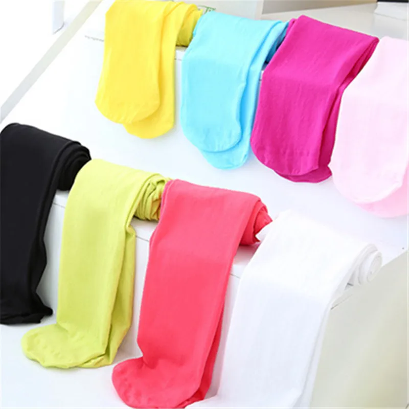 2pcs/Lot Solid Color Dance Pantyhose Stockings Girls Children's High Elastic  Velvet Dancing White Tights 3-16Y