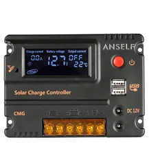 ЖК-экран 20A Солнечный контроллер заряда Панель регулятор батареи автоматический переключатель защита от перегрузки температурная компенсация 12 В/24 В