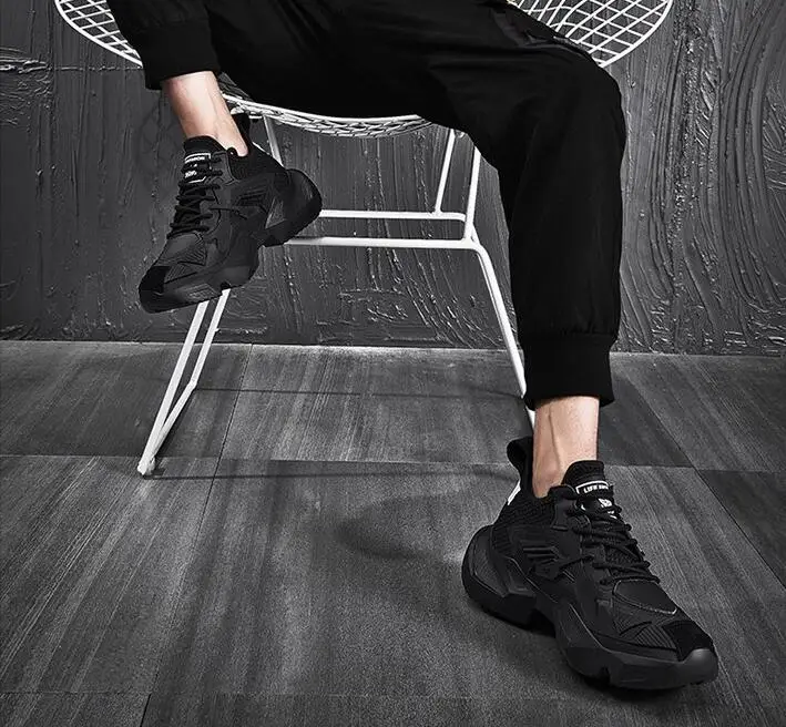 Новые летние уличные мужские кроссовки - Цвет: Черный