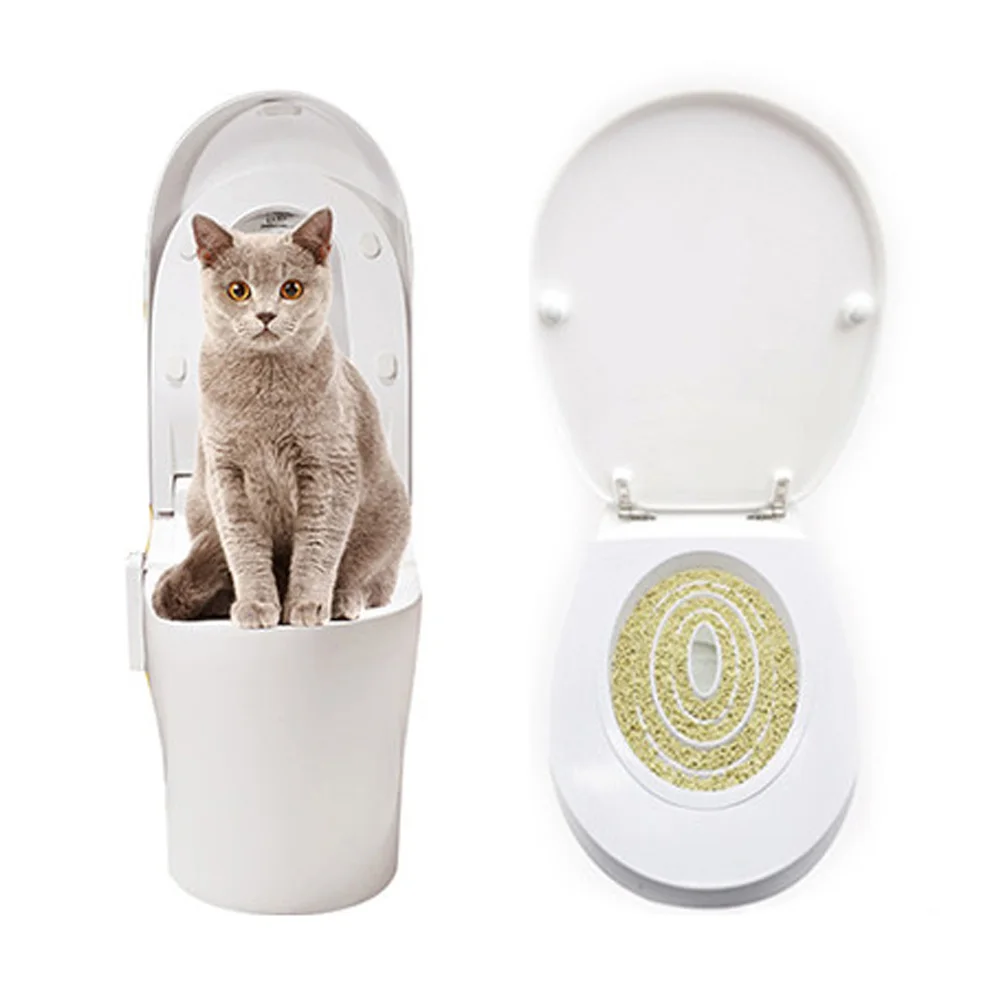 

BEI DI CHONG Cat Toilet Training Kit Pet Kitty Potty Train System Training Toilet Tray Pet Supplies Toilet Training Kit Seat