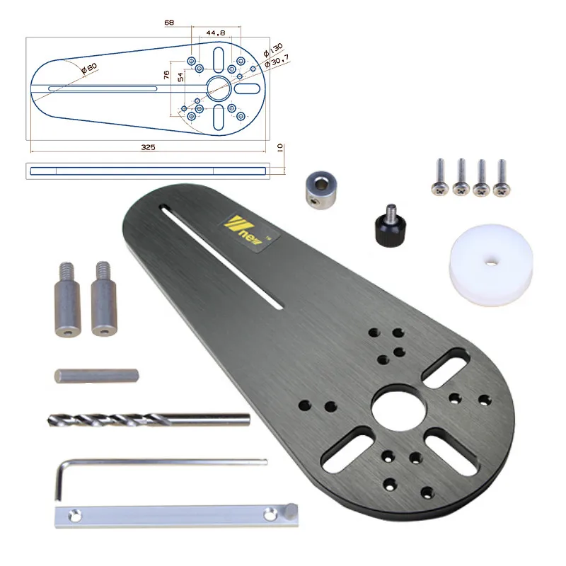 

1SET Circle Cutting Jig for Small Wood Routers/Electric Hand Trimmers Woodworking Milling Circle Milling Groove