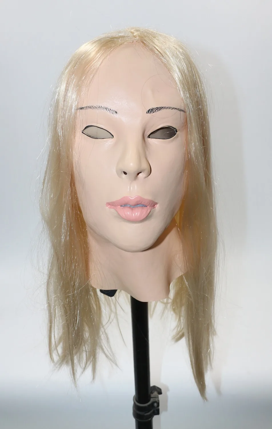 

figure dance party and masquerade masks realistic female masks with blond hair