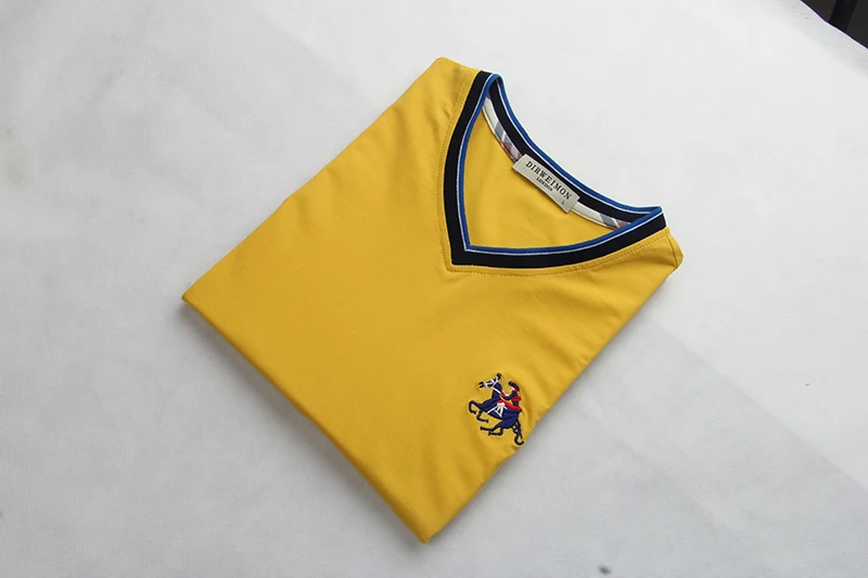 Футболка мужская с коротким рукавом и V образным вырезом из хлопка|men v neck|men topsbrand t